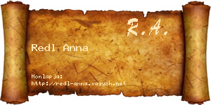 Redl Anna névjegykártya